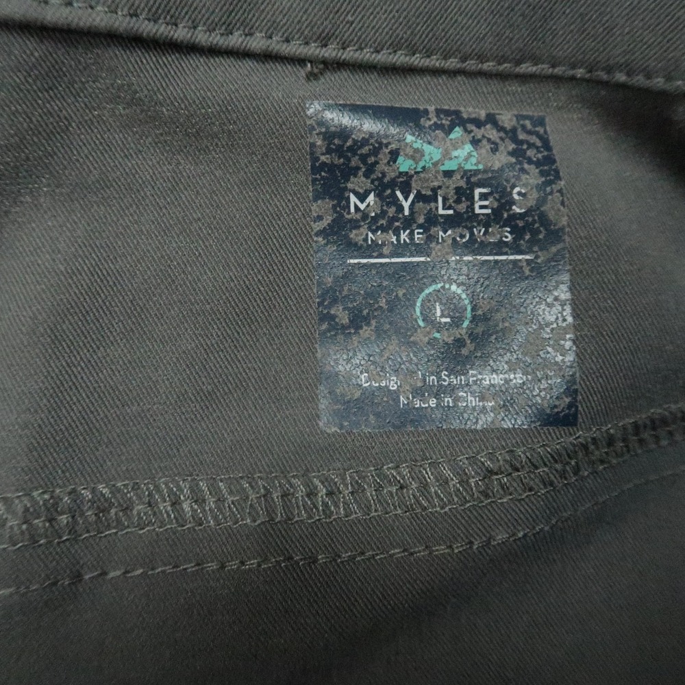 Myles Pants Mens Large Gray Performance 5 Pocket Technical Fabric Stretch 34x32 - Picture 4 of 12
